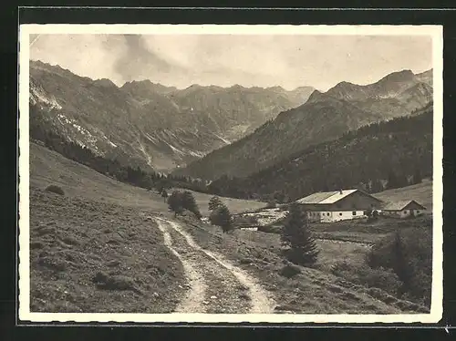 AK Hindelang, Mitterhaus mit Nebelhorn