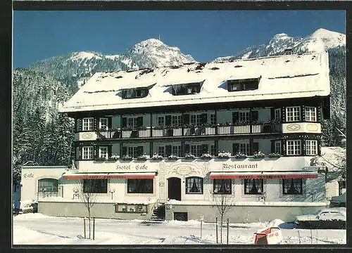 AK Bayrischzell, Hotel Alpenrose im Winter