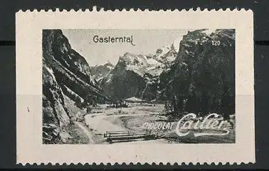 Reklamemarke Gasterntal, Partie im Gebirge, Chocolat Cailler, Bild 120
