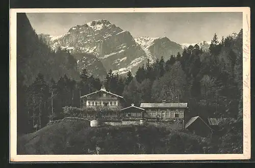 AK Bad Reichenhall, Alpengaststätte zum Schroffen