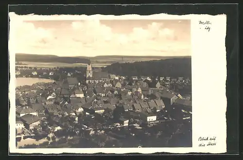 AK Mölln i. Lbg., Blick auf die Stadt und die Kirche