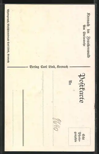 AK Kronach / Frankenwald, am Steinwehr
