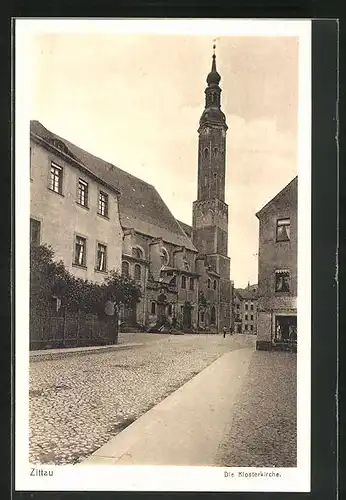 AK Zittau i. Sa., Blick zur Klosterkirche