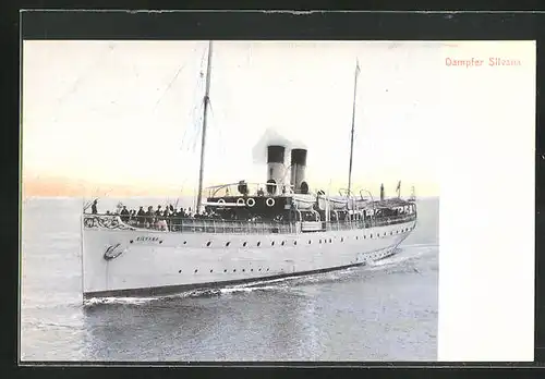 AK Passagierschiff, der Dampfer Silvana auf Fahrt