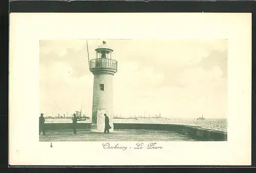 AK Cherbourg, Le Phare, am Leuchtturm