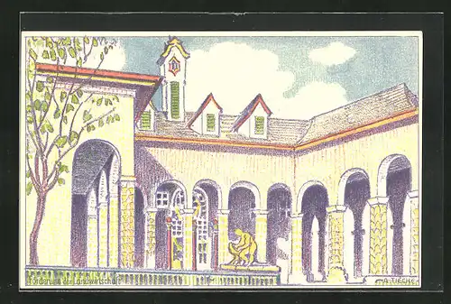 Künstler-AK Bern, Schweizer Landes-Ausstellung 1914, Förderung der Landwirtschaft