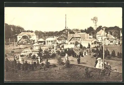 AK Freiberg, Erzgebirgs-Ausstellung 1912, Blick auf den Festplatz