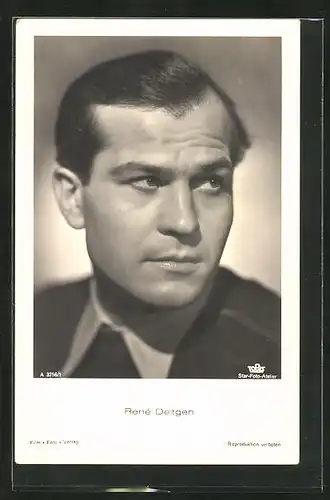 AK Schauspieler René Deltgen mit charmantem Blick
