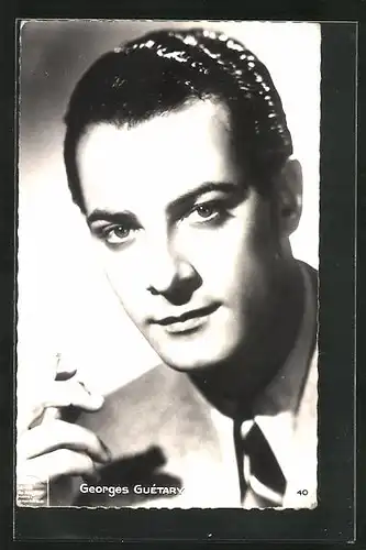 AK Schauspieler Georges Guétary mit Zigarette in der Hand