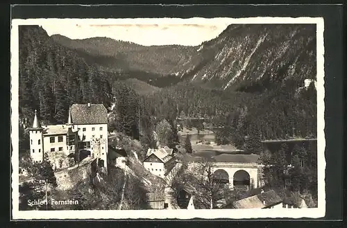 AK Nassereith, Schloss Fernstein und Alpen-Gasthof am Fernpass Tirol