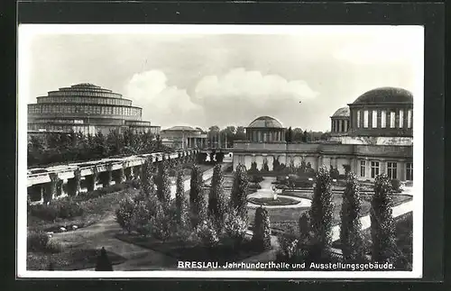 AK Breslau, Jahrhunderthalle und Ausstellungsgebäude