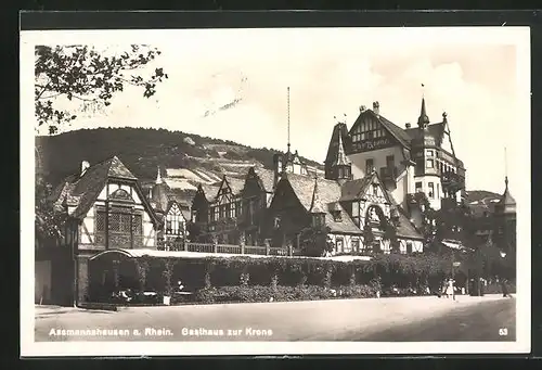 AK Assmannshausen / Rhein, Gasthaus zur Krone