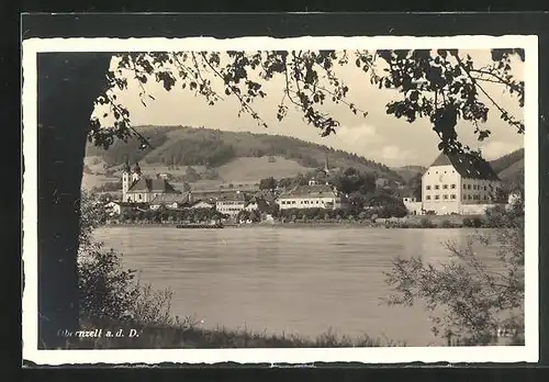 AK Obernzell a. d. D., Blick über die Donau auf die Stadt