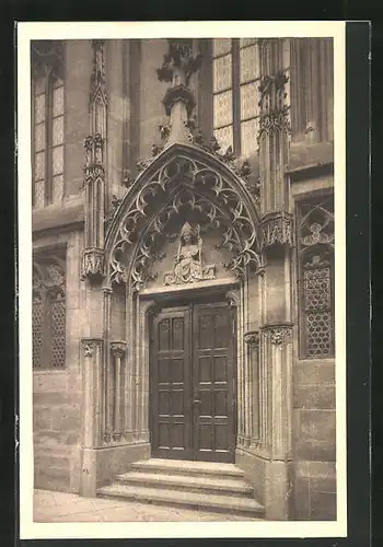 AK Heilbronn, südliches Portal von der St. Kilianskirche