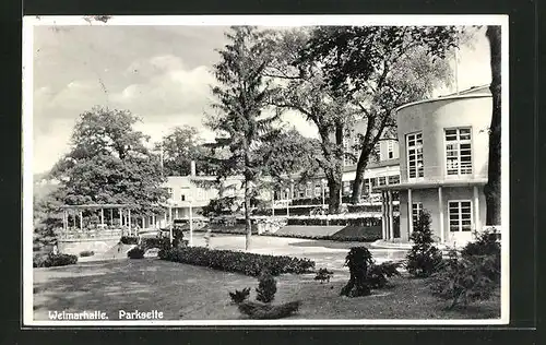AK Weimar, Weimarhalle von der Parkseite