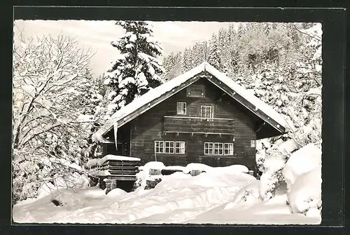 AK Rottach-Egern, Berghotel Sutten im Winter