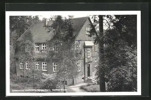 AK Sorge im Harz, das Gelbe-Haus der Johanniter-Heilstätte