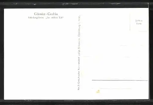 AK Görnitz-Grebin, das Erholungsheim Im stillen Tal