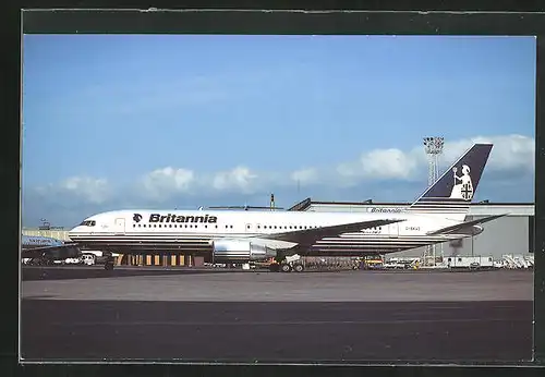 AK Flugzeug, der Fluglinie Britannia Airways, Boeing 767-204 auf dem Flughafen