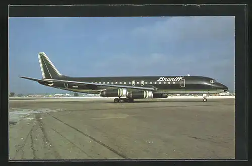 AK Flugzeug, Linienflugzeug der Fluglinie Braniff, Douglas DC-8-62