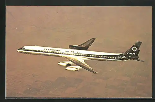 AK Flugzeug, Linienflugzeug der Fluglinie Overseas National, Douglas DC-8-63CF