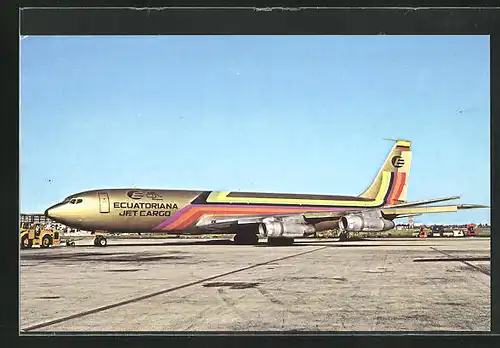 AK Flugzeug, Linienflugzeug der Fluglinie Ecuatoriana Jet Cargo, Boeing 707-321C