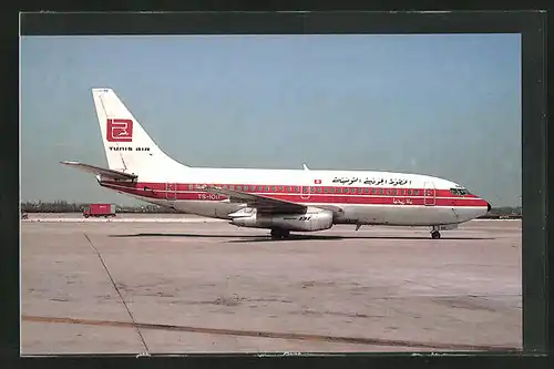 AK Flugzeug, Linienflugzeug der Fluglinie Tunis Air, Boeing B.737-2H3C