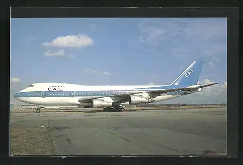 AK Flugzeug, Linienflugzeug der Fluglinie CAL, Boeing 747-258C