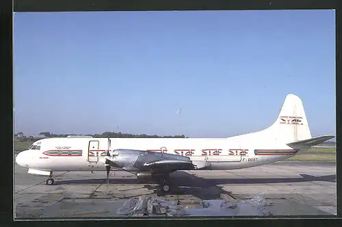 AK Flugzeug, Linienflugzeug der Fluglinie Aereos Fueguinos, Lockheed L-188CF Electra