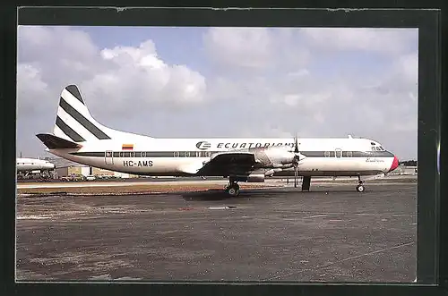 AK Flugzeug, Linienflugzeug der Fluglinie Ecuatorian, Lockheed L.188A