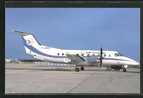 AK Flugzeug der Fluglinie Air Littoral, Embraer 120RT Brasilia