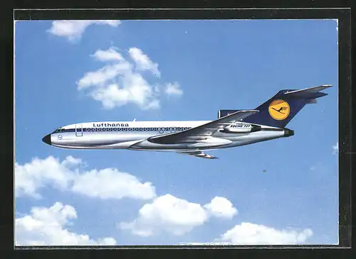 AK Flugzeug, Linienflugzeug der Fluglinie Lufthansa, Boeing 727 Europa Jet