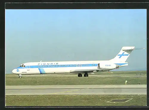 AK Flugzeug, Linienflugzeug der Fluglinie Finnair, Mc Donnell Douglas MD-87 at Paris CDG