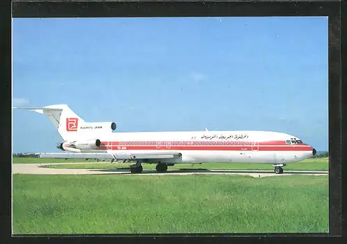 AK Flugzeug, Linienflugzeug der Fluglinie Tunis Air, Boeing 727 TS-JHR auf dem Rollfeld