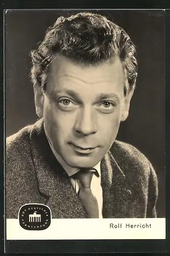 AK Schauspieler Rolf Herricht im Anzug