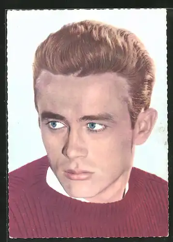 AK Schauspieler James Dean in rotem Pullover