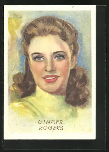 Künstler-AK Schauspielerin Ginger Rogers lächelnd