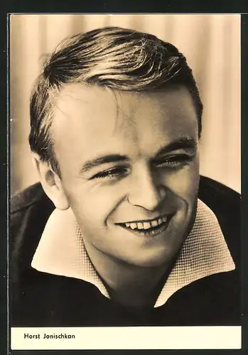 AK Schauspieler Horst Jonischkan lächelnd