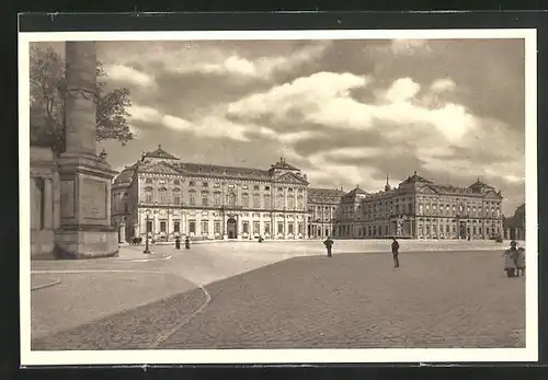 AK Würzburg, Aussenansicht der Kgl. Residenz