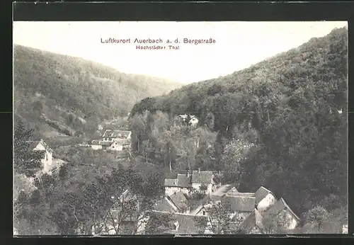 AK Auerbach a.d. Bergstrasse, Gesamtansicht mit Hochstädter Tal