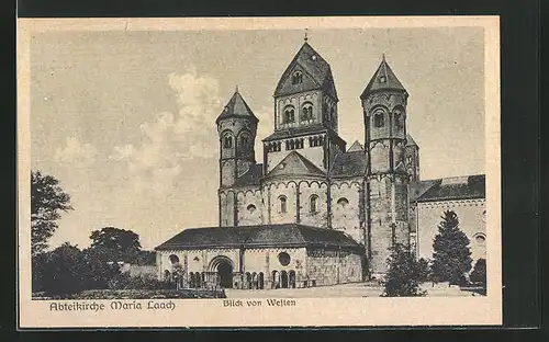 AK Maria Laach, Blick auf die Abteikirche von Westen