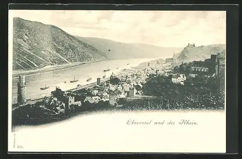 AK Oberwesel / Rhein, Panorama