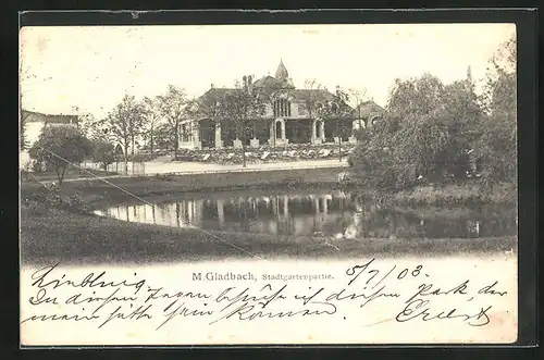 AK M.-Gladbach, Stadtgartenpartie