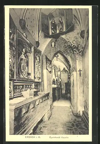 AK Erbach i. O., Inneres der Egeinhardt-Kapelle