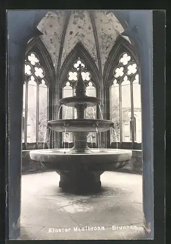 AK Maulbronn, Cisterzienser-Kloster, am Brunnen
