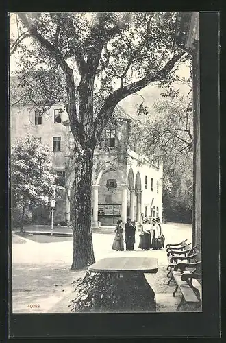 AK Heidelberg, Brunnenhalle im Schlosshof