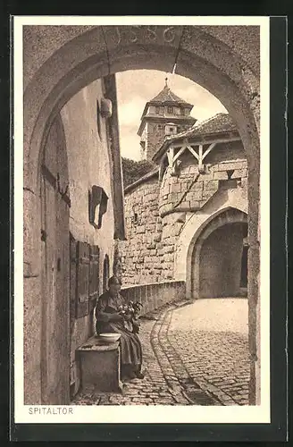 AK Rothenburg o. T., am Spitaltor