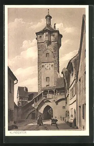 AK Rothenburg o. T., am Klingentor