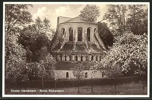 AK Heisterbach, Ruine des Klosters, Rückansicht