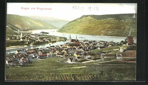 AK Bingen, Gesamtansicht mit Blick auf Bingerbrück